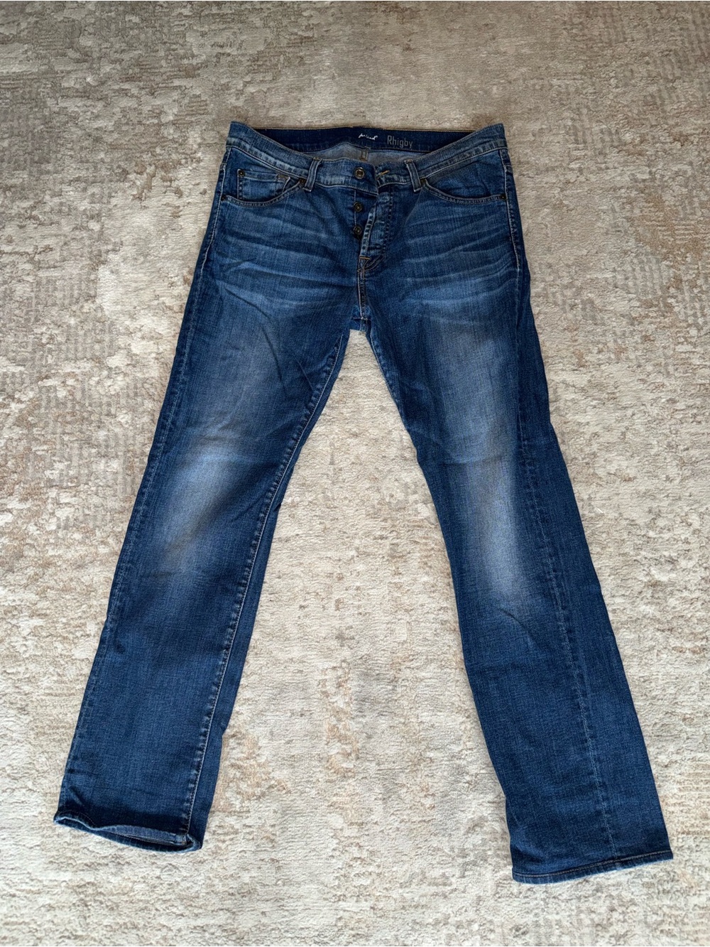 7 For All Mankind Slim Straight Men's Dark Blue Jeans